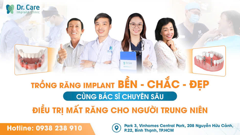 Dr. Care - Implant Clinic: Nha khoa đầu tiên chuyên sâu trồng răng Implant dành riêng cho người trung niên tại Việt Nam